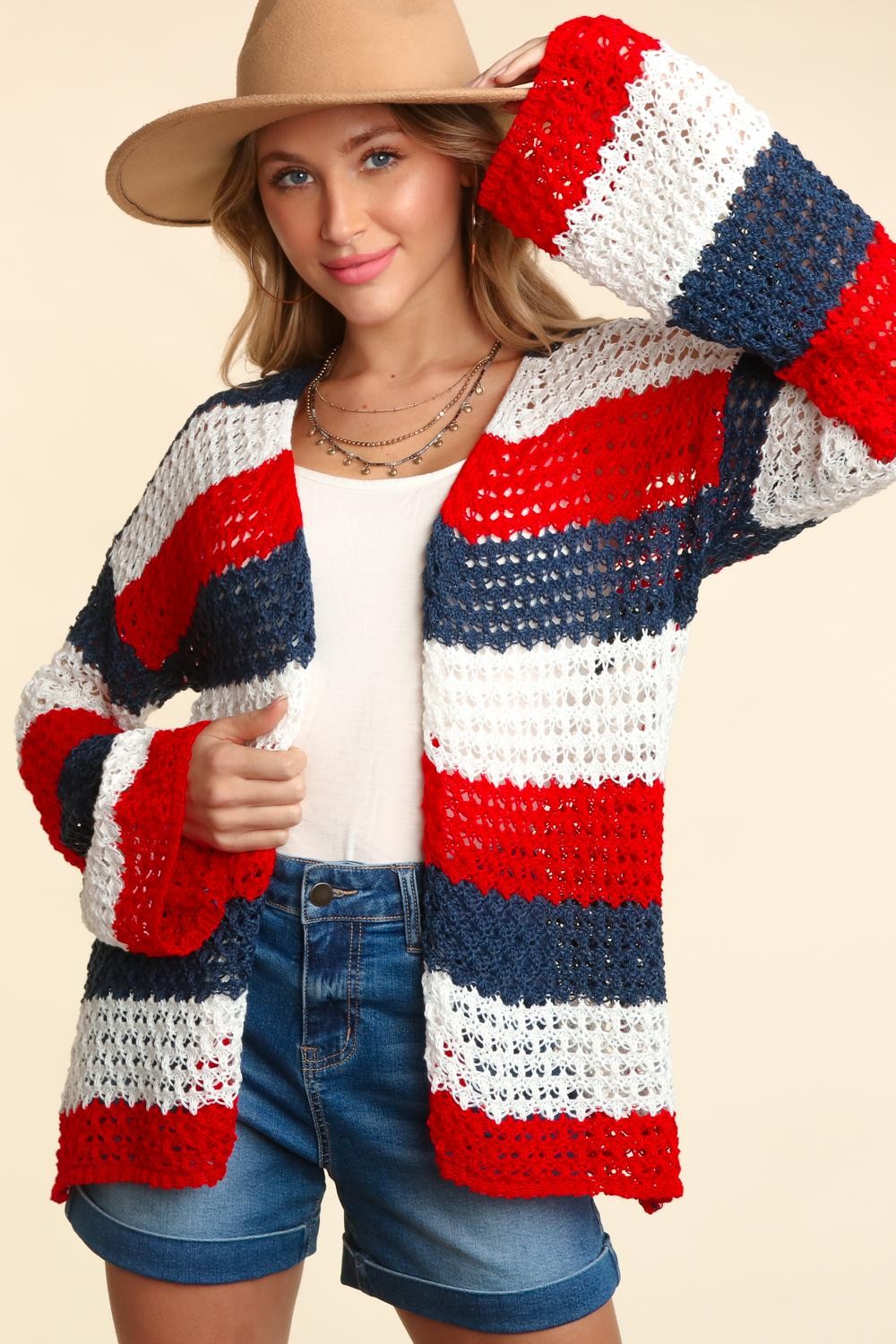 American Sweetheart Knit Cardigan (XL-3XL)