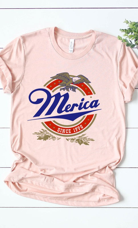 Retro Merica Eagle Plus Size Graphic Tee