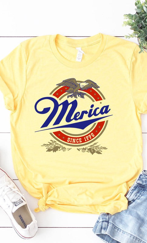 Retro Merica Eagle Plus Size Graphic Tee