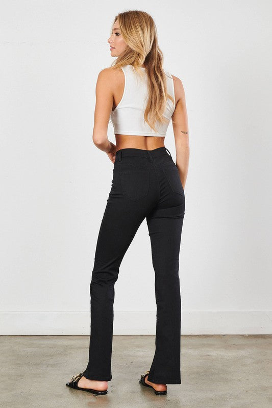 Front Slit Slim Bootcut