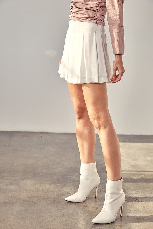 A Line Mini Skort - White