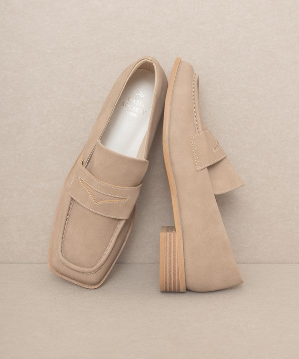 OASIS SOCIETY June - Square Toe Penny Loafers