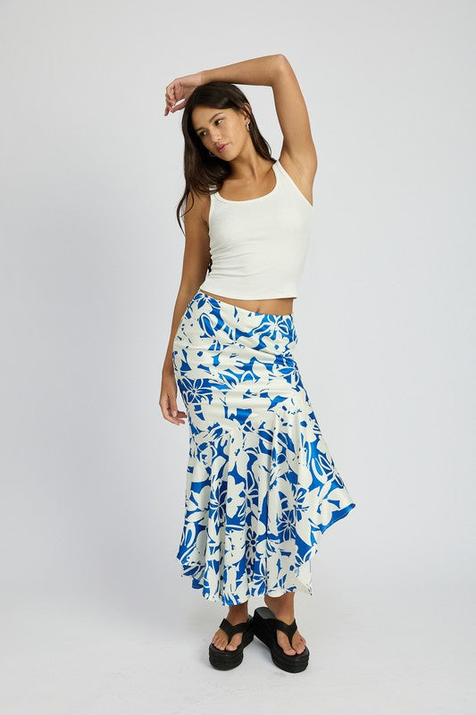 No More Blues Ruffle Skirt