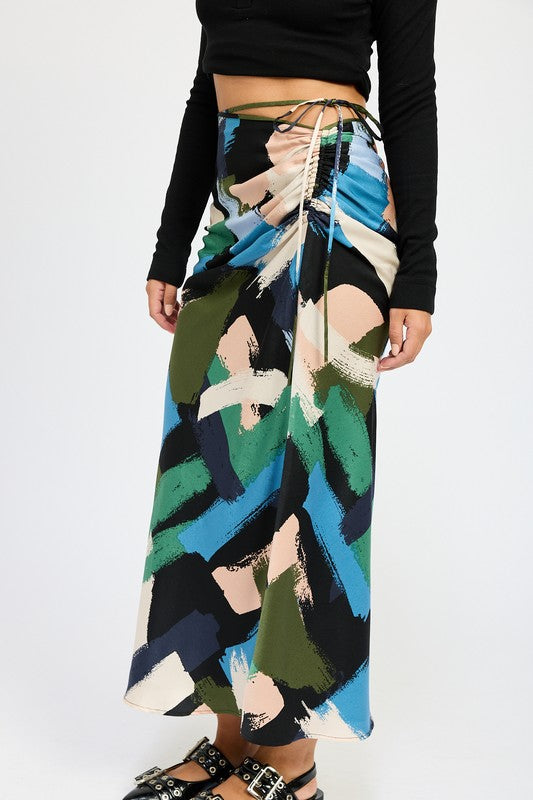 Bold Brushstrokes Midi Skirt