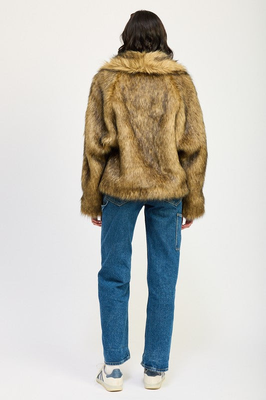 Faux Fur Cropped Jacket