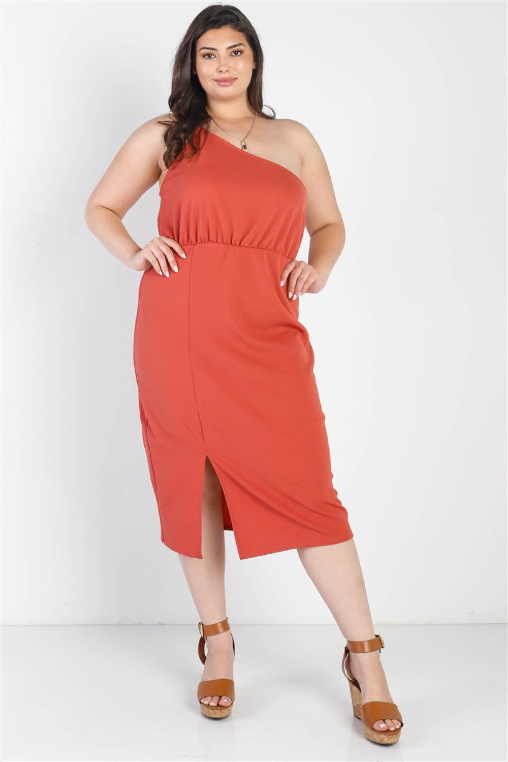 Georgia Full Size Slit One Shoulder Sleeveless Dress