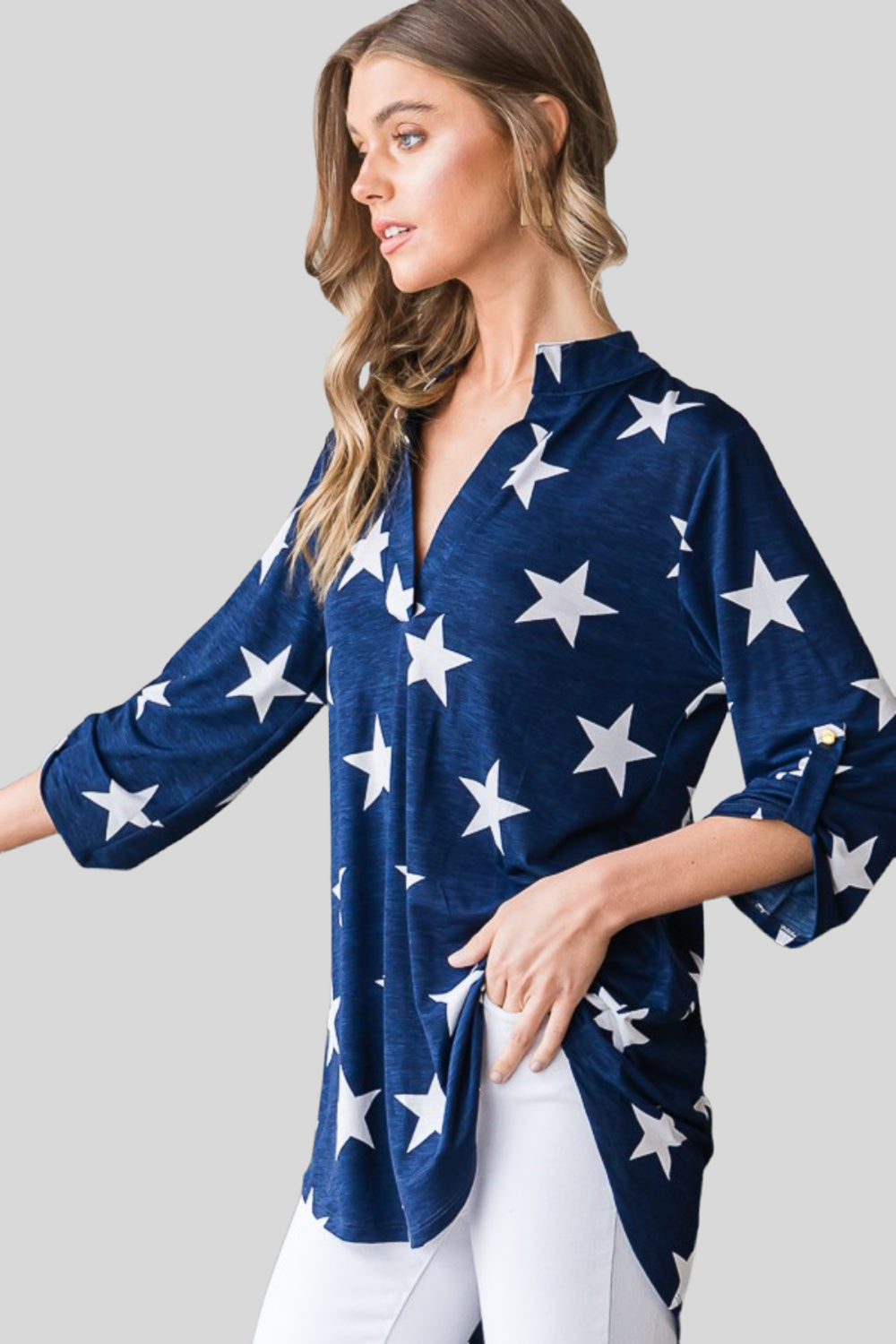 Midnight Star Button Down - Navy, Full Size