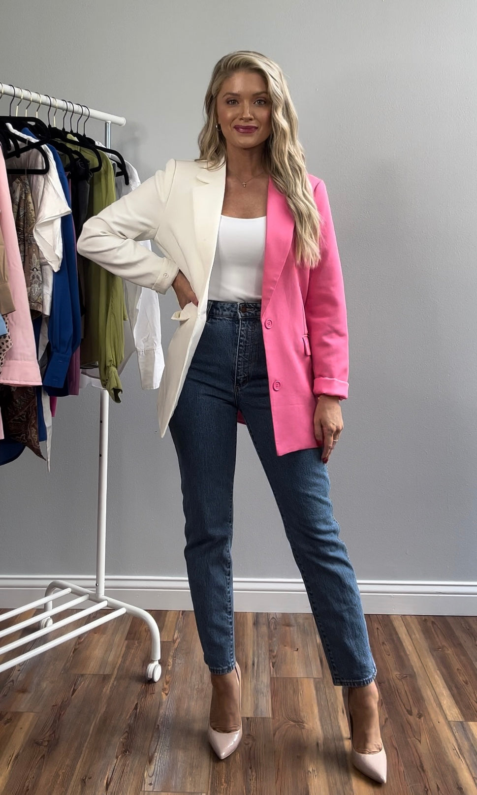 Two-tone Pink Dreams Blazer