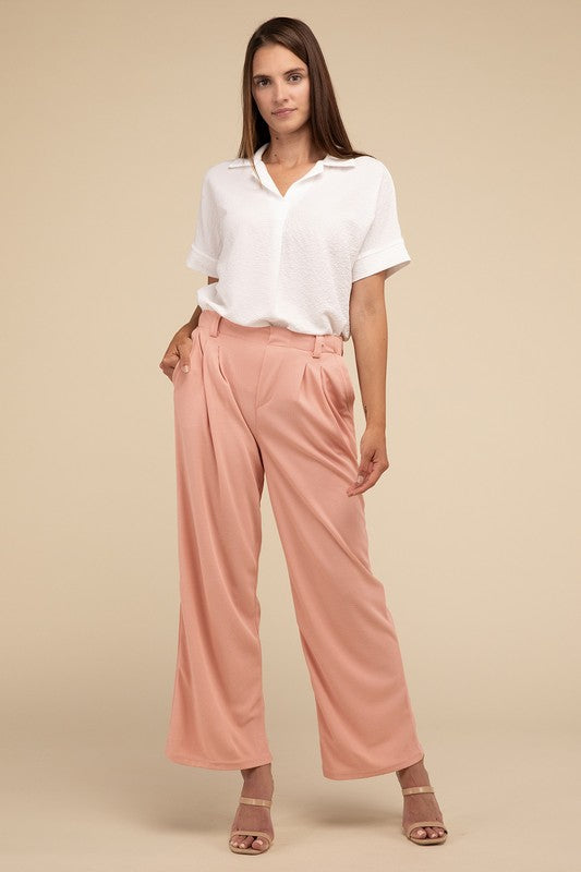 Sienna Waffle-Knit Trousers