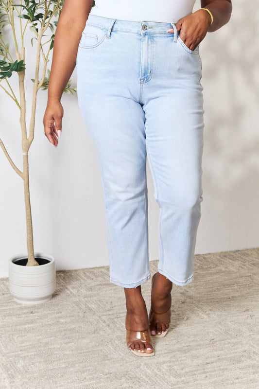 Full Size High Waist Straight Jeans